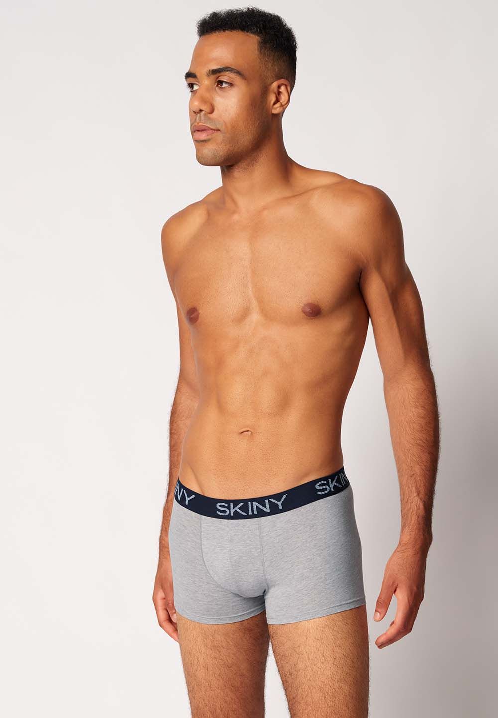 SKINY boksarice moške sivo-modre 2-kom