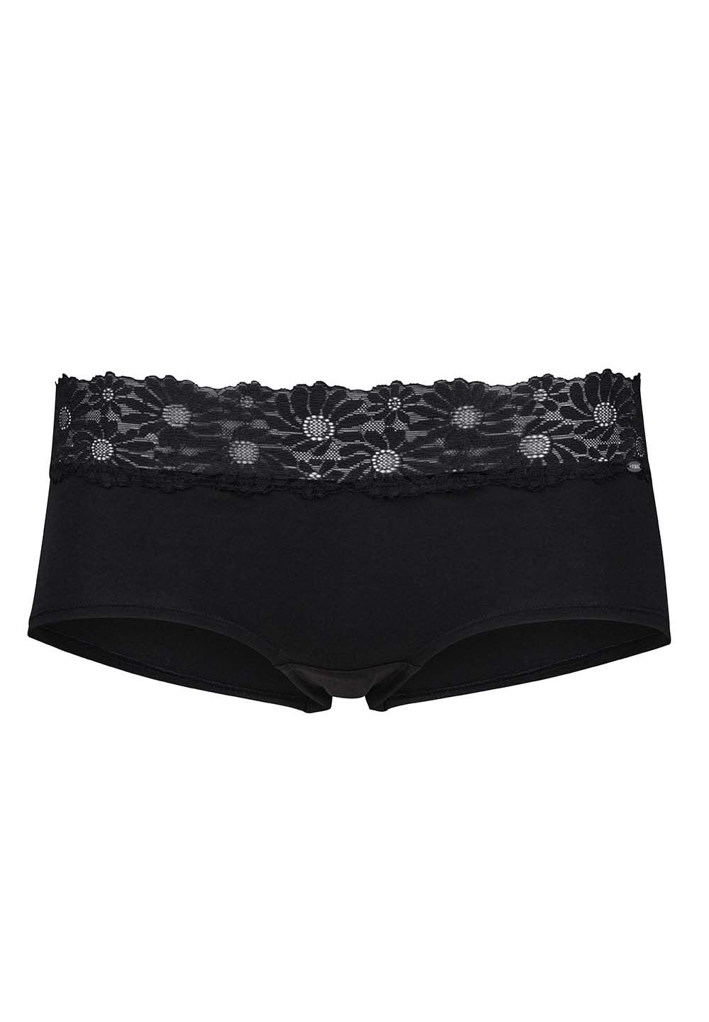 SKINY Basic Lace spodnje hlačke boksarice ženske Essentials Črne 2-kom - slika 6