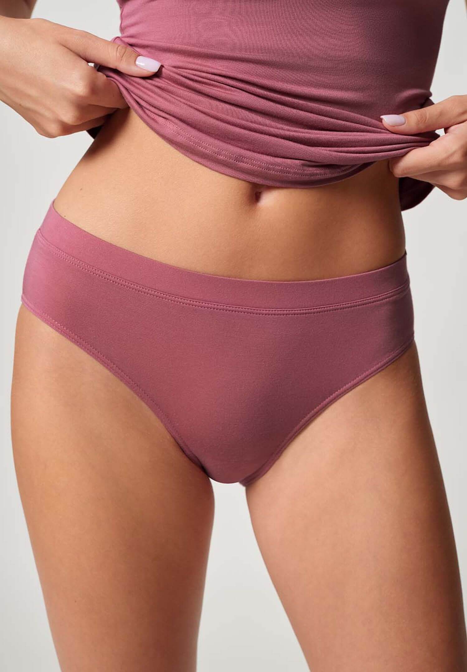 HUBER Basic spodnje hlačke ženske Mesa rose